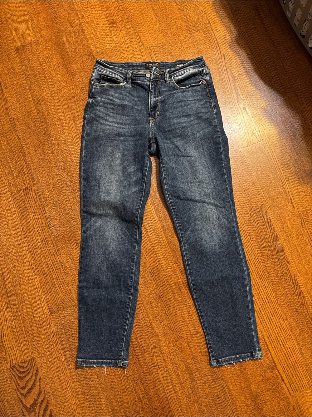Dark Wash Women's Slim Jeans - Dark Blue Boyfriend Fit